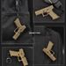 Mini G45 Portable Decorations Tactical Pistol Shape Keychain Hunting Gun Realistic Model Keyring Toy_desvips.com