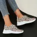 High Quality Fi Leopard Knitted Autumn Slide Walking Womens Lightweight Casual Sports Shoes Plus Size T241029_desvips.com