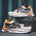 Breathable Mesh Sports Korean Fashion Trend Travel Running Shoes Casual Men's Sneakers Flat Heel Cross Buckle Design_desvips.com