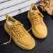 Printed Spring And Autumn Thick Soled Sneakers Men's Fashion Versatile Trendy Sports Casual Bread White Shoes_desvips.com