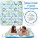 Double Inflatable Hole Floating Water Toy Pvc Inflatable Product With Pillow Water Floating Bed_desvips.com