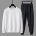 Men's Casual Jogger Set - Long Sleeve Crewneck Sweatshirt & Tapered Jogger Pants 2-Piece Outfit For Running & Lounge_desvips.com