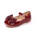 Red Girls' Leather Spring And Autumn New Bow Princess Performance Children's Single Soft Sole Baby Shoes Girls'_desvips.com