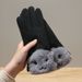 Thermal Velvet Warm Gloves For Women Winter Fleece Lined Thickened Cute Student Korean Style Outdoor Cycling Driving_desvips.com