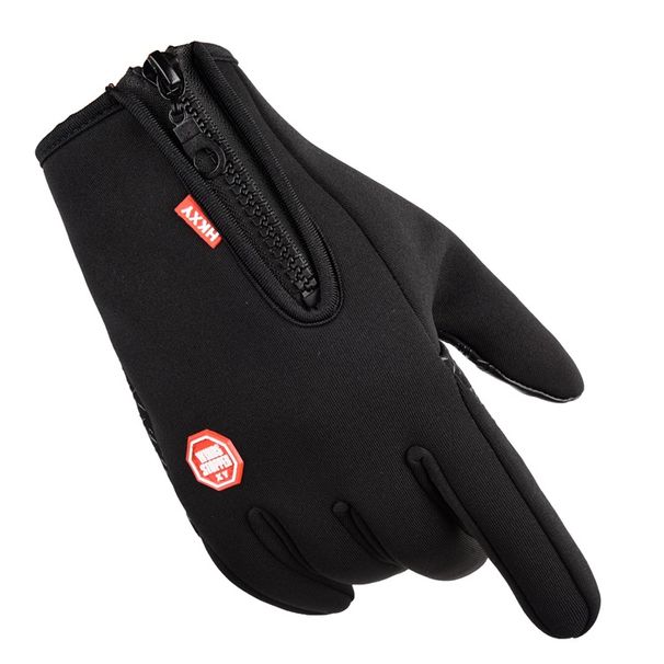 Cycling Full Finger Touchscreen Waterproof Outdoor Windproof Unisex Zipper Fleece Warm Mountaineering Ski Gloves_desvips.com