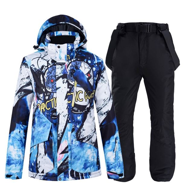 001 Men's Suit Set For Snowboarding And Skiing, Korean Style, Plus Size, Winter Thickened Outdoor Northeast Travel Ski_desvips.com