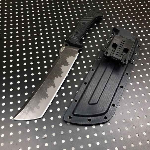 Outdoor Obstacle-clearing Integrated Blade Wilderness Survival Straight Knife For Self-defense, Portable Tactical Knife,_desvips.com
