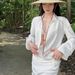 mosricci Sexy Pure Desire Beach Shirt Sun Protection Bikini Two-Piece Swimsuit Cover-Up Long Sleeve Hot Spring Vacation_desvips.com