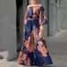 Women's Clothing Two piece Summer New Casual Printed Off shoulder Wide leg Pants Set_desvips.com