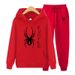New Men's And Women's Spider Web Set Sweatshirt Hooded Casual Fleece Trendy Brand Sweatpants With Letters_desvips.com
