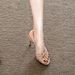 New Style French Cross Women 2026 Sexy Elegant One-Strap Summer Thin Strap Sandals Outdoor Versatile Nude High Heels_desvips.com
