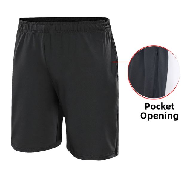 Men's Quick Drying Sports Fitness Pants Loose Breathable Basketball Running Training Casual Five Point Shorts_desvips.com