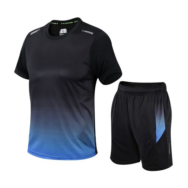 Running Sets Men Sportswear Short Sleeve Clothes Fitness Basketball Tennis Soccer Plus Size Gym Clothing 2 Pieces Sports_desvips.com