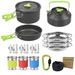 Outdoor Products Outdoor Cookware 2-3 People Camping Pot Set Folding Set Pot Teapot Combination_desvips.com