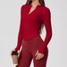 Bare Sleeved Ribbed T Shirt Tight Fitting Stretchy And Slimming Half Zip Training Top for Yoga Wear And Outdoor Sports_desvips.com