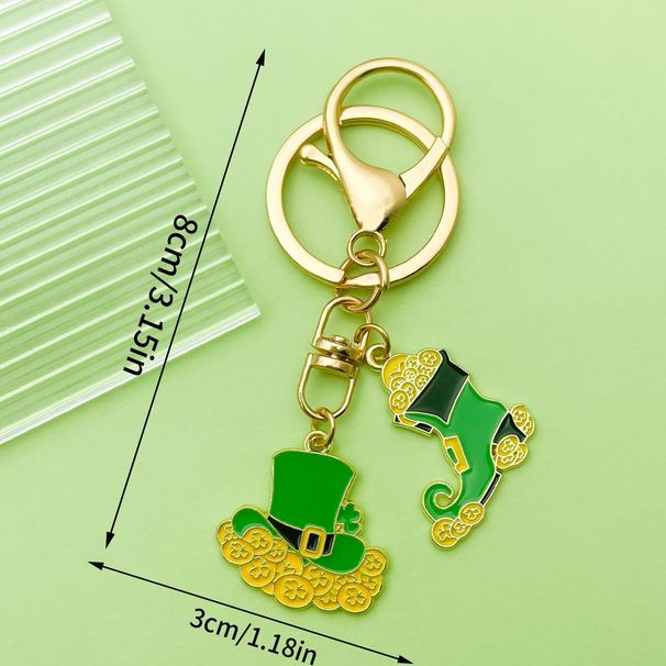Irish St. Patrick's Day Keychain, Boot And Hat Pendant, Keyring, Couple's Bag Decoration, Student Accessory_desvips.com