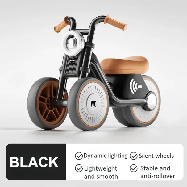 Kids Balance Bike Ride-on Motorcycle Toddler Balance Bike With Music & Lights Sturdy Non-Tip Design Quiet Wheels For Boys Girls_desvips.com