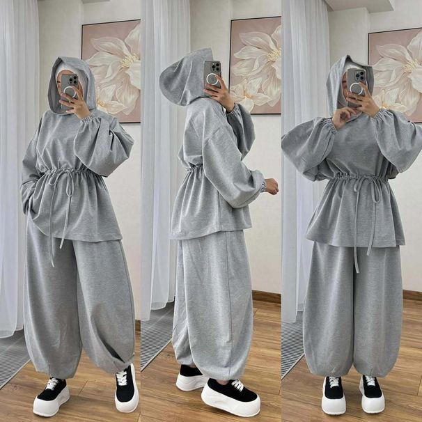 Cross-border 2025 Fall/Winter New European American Foreign Trade Women's Clothing Commuting Sports Casual Hooded_desvips.com