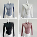 Fitness Jacket Women, Tight Fitting Quick Drying Top, Long Sleeved Professional Running, Pilates Training, Yoga Suit Set_desvips.com