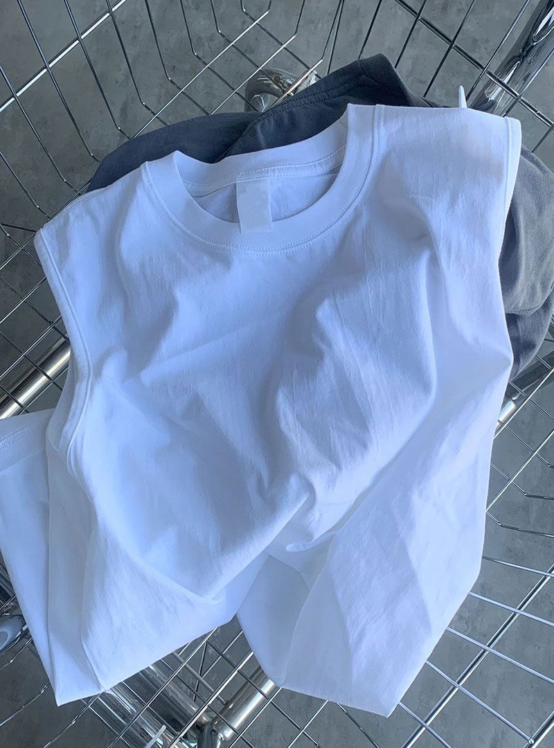 Men's Cotton Vest 2025 Summer Fitness Basketball Sleeveless Shirt Loose Fit Trendy Brand Casual Sports Top_desvips.com