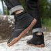 Unisex Waterproof Snow Boots With Fleece Lining - High Top Winter Shoes For Outdoor Activities, Slip-Resistant & Warm_desvips.com