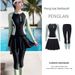Two-Piece Swimsuit For Women, Sleeve Long Pants, Sun Protection, 2025 New Slimming Hot Spring Swimwear, Jellyfish Suit,_desvips.com