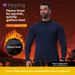 Stand Collar Fleece-Lined Thermal Underwear For Men, Breathable Outdoor Sports Top, Running Fitness Wear, Slim Fit Long_desvips.com