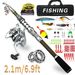 Telescopic Portable Long Casting Reel Gear Lure Rod Full Set Sea Fishing Soft Bait Hook Line_desvips.com