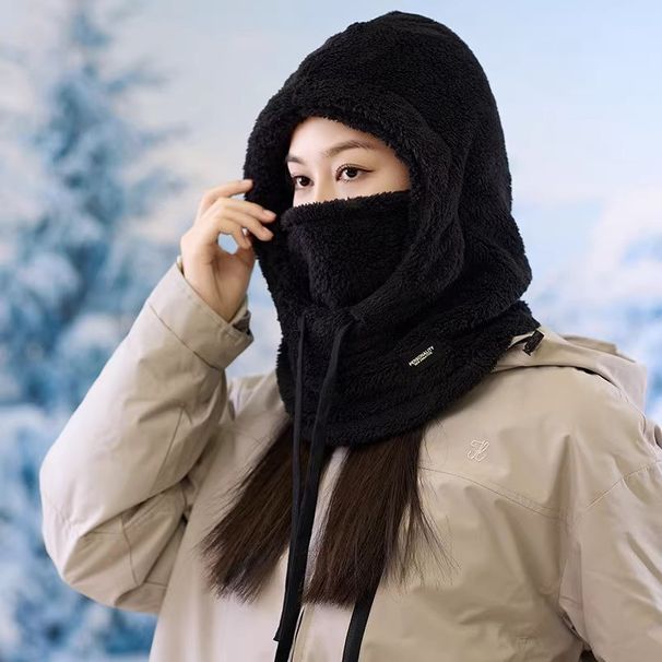 Warm Headgear Scarf Integrated Hat For Men And Women Winter Fleece Thick Skiing Riding Electric Bike Face Mask Windproof_desvips.com