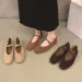 Women's Soft Leather Round Toe Ballet Flats Slip-On Casual Spring Shoes 4 656fc_desvips.com