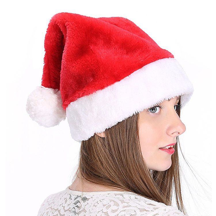 High-end Velvet Thickened Enlarged Long Plush For Kindergarten Children And Adults Christmas Hat_desvips.com