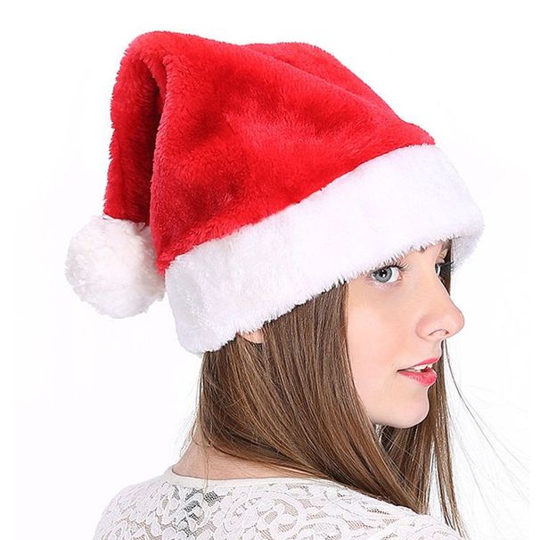 High-end Velvet Thickened Enlarged Long Plush For Kindergarten Children And Adults Christmas Hat_desvips.com