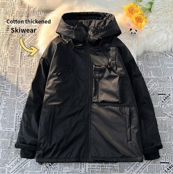 AK Alternative Waterproof Hooded Ski For Men And Women, Zipper Warm Padded Thickened Outdoor Mountaineering Jacket With_desvips.com
