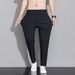 Men's Summer Thin Ice Silk Plus-size Sports Air-conditioning Outdoor Casual Long Pants, Cuffed At The Ankles,_desvips.com