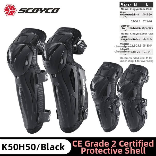 Motorcycle Riding Protective Gear Four Piece Set Elbow And Knee Pads Anti-Fall Racing Gear For Men And Women_desvips.com