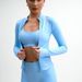 New Seamless Stand Collar Zipper Yoga For Women, Windproof Slim Fit Warm Top, Sports Running Jacket 77_desvips.com