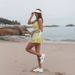 One-piece Tennis Skirt Moisture-wicking Back Hollow Outdoor Sports Dress Badminton Yoga Suit For Women_desvips.com
