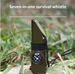 Outdoor Camping 7-in-1 Multi-Function Hiking Survival Whistle With Flashlight Thermometer Compass_desvips.com