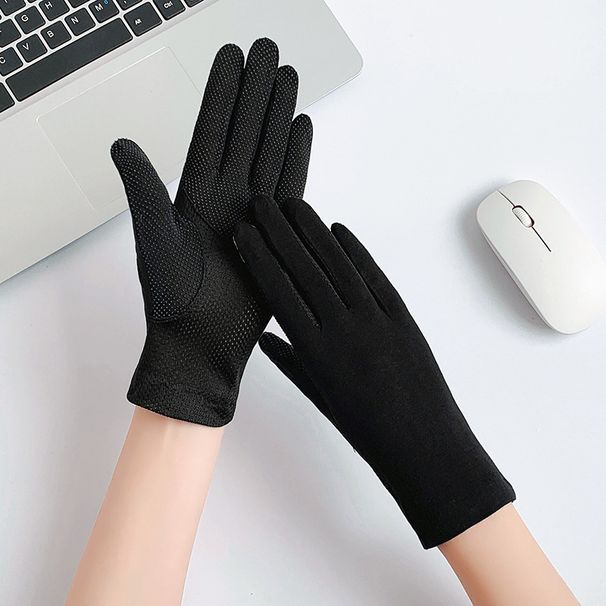 Driving Summer Thin Cotton UV Breathable Non-Slip Short Cycling Outdoor Sun Protection Women's Gloves_desvips.com