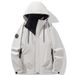 2528 Couple's Style Patchwork Trendy Outdoor Casual Sports Hooded Jacket Hiking Coat For Men And Women Loose Fit_desvips.com