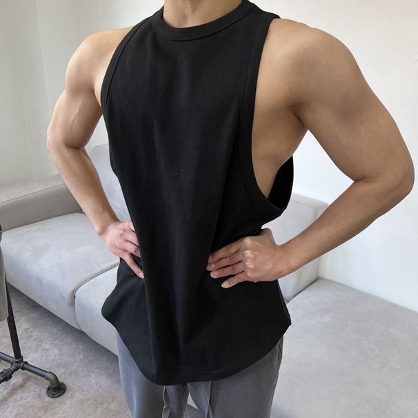 Men's Muscle Fit Sleeveless Workout Tank - Summer Fitness Gym Vest For Running & Training_desvips.com