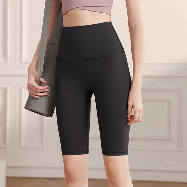 Summer High Waist Hip Lift Naked Feel Yoga Shorts Women Pilates Tight Quick Dry Fitness Sports Cycling Five-point Pants_desvips.com