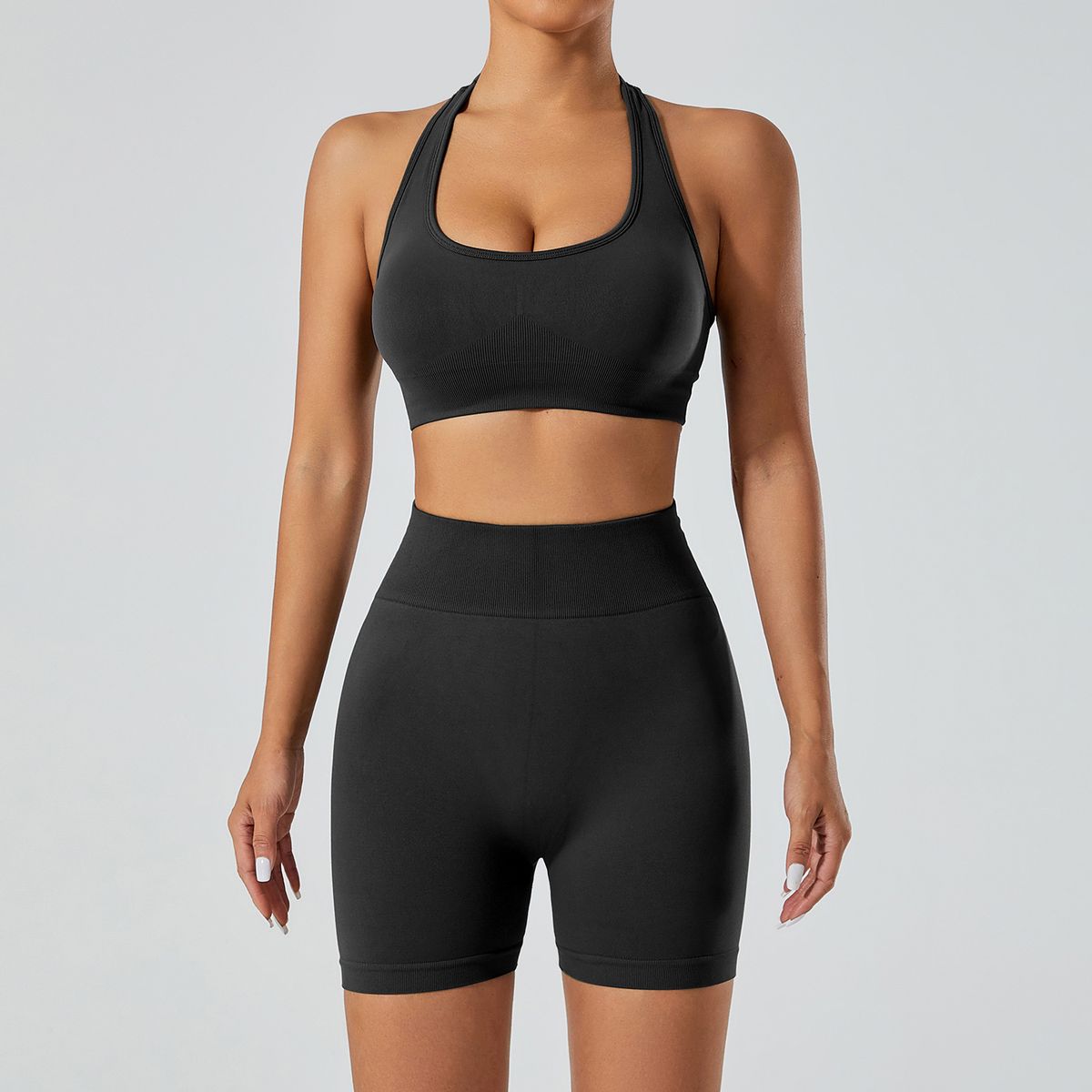 Cross-Border European And American Style Tight Seamless Yoga For Women, Quick-Dry, Slimming, Back-Enhancing Fitness_desvips.com