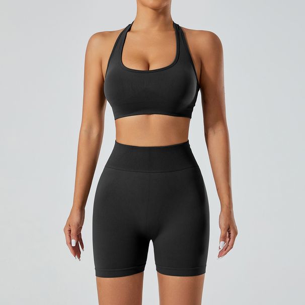 Cross-Border European And American Style Tight Seamless Yoga For Women, Quick-Dry, Slimming, Back-Enhancing Fitness_desvips.com