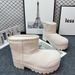 Paris Snow Autumn Winter New Thick Sole Height Increasing Over-The-Knee Wool Warm High-Top Slip-On Women's Boots_desvips.com
