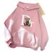 Men's And Women's Fleece Sweatshirt Solid Color Teddy Bear Kangaroo Pocket Drawstring Print Hoodie_desvips.com