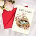 New Greeting Card Et Colored Egg Rabbit, Folded In Half With Envelope For Leaving Meage And Bleing, Eater_desvips.com