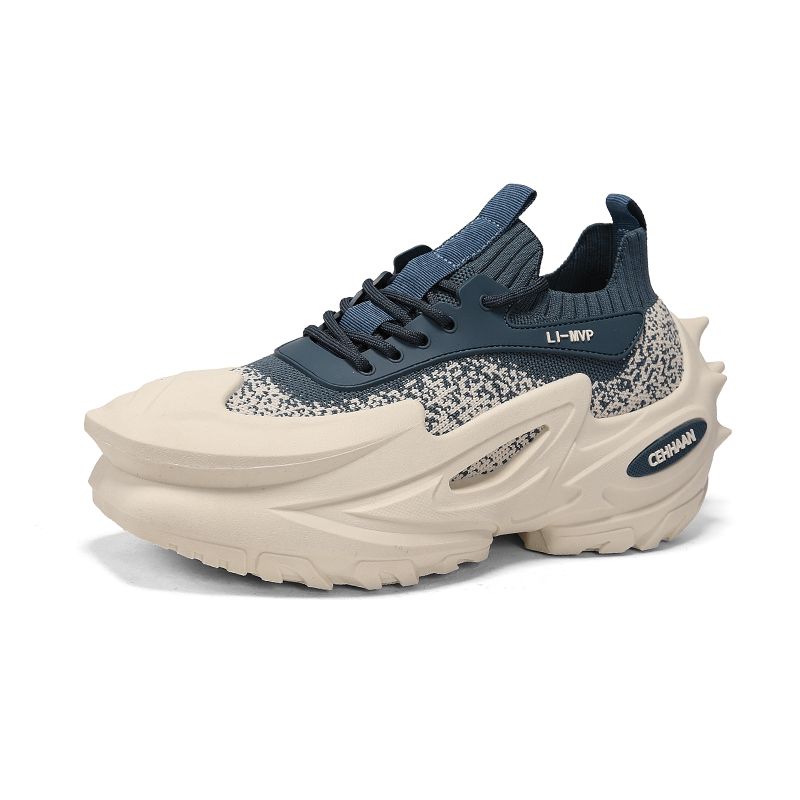Mens Sports Elastic Thick Soled Anti Slip Outdoor Fitness Versatile Daily Wear Casual Street Fashion Walking Shoes_desvips.com