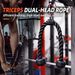 Double-Ended Bicep Training Rope, Gym Accessory, Surface Handle, Black Double-Ended Pull-Up Rope_desvips.com