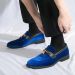 Dress Shoes Fashion Green Designer Men's Comfortable Pointed-Toe Leather Loafers For Men Evening Slip-on Mens Party_desvips.com